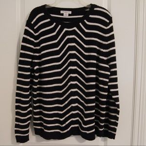 Navy and White striped sweater